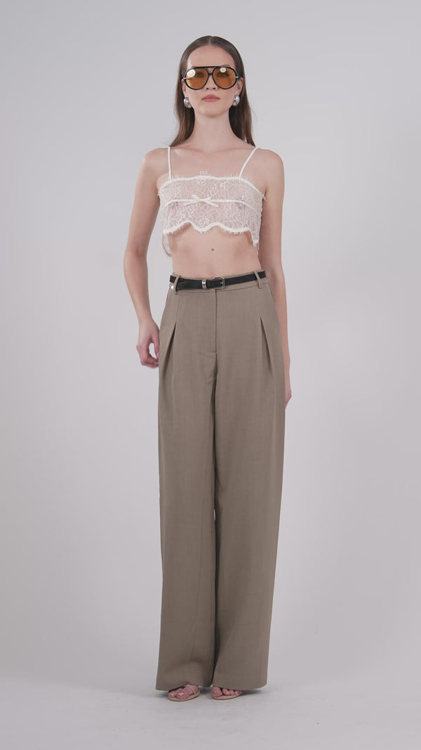 Clarissa Crop Crop Top - Lace Nonchalant Label