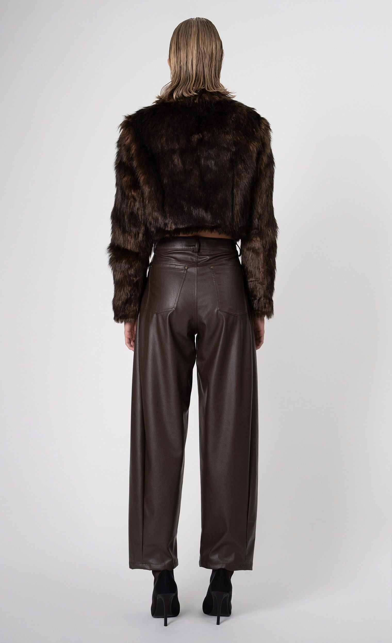 Uma Faux Fur Jacket - Brown Jacket Nonchalant Label