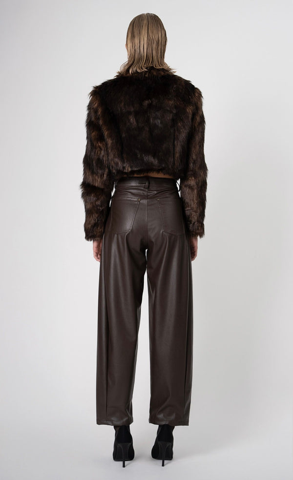 Uma Faux Fur Jacket - Brown Jacket Nonchalant Label