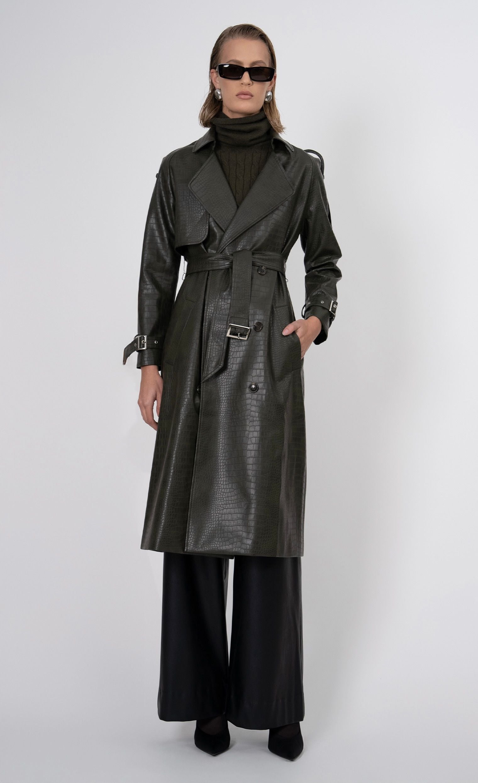 Adrian Trench Trench Coat Nonchalant Label