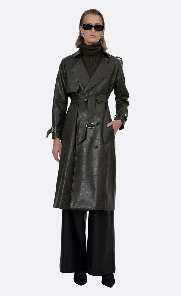 Adrian Trench Trench Coat Nonchalant Label