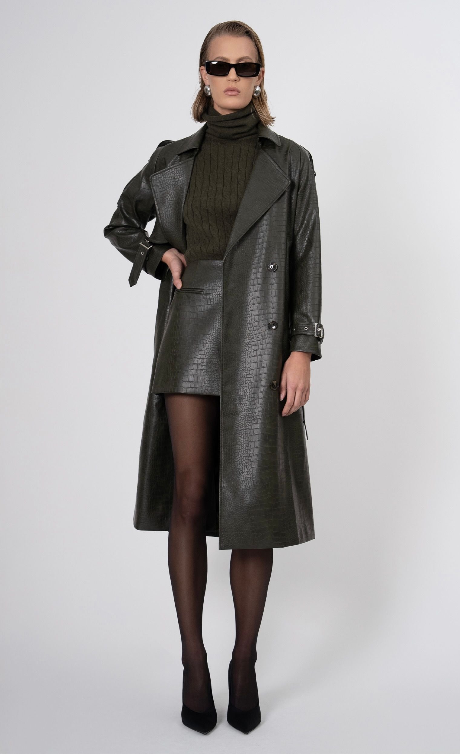 Adrian Trench Trench Coat Nonchalant Label