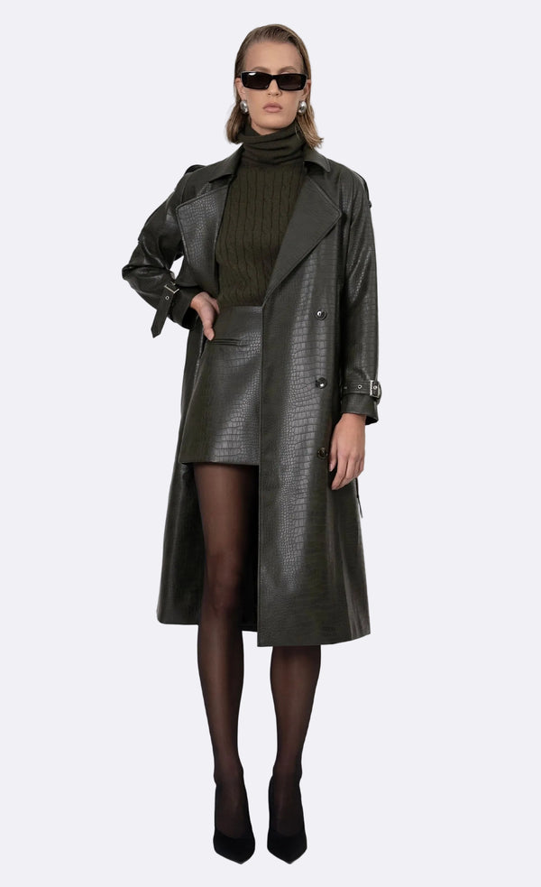 Adrian Trench Trench Coat Nonchalant Label