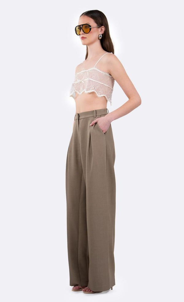 Clarissa Crop Crop Top - Lace Nonchalant Label