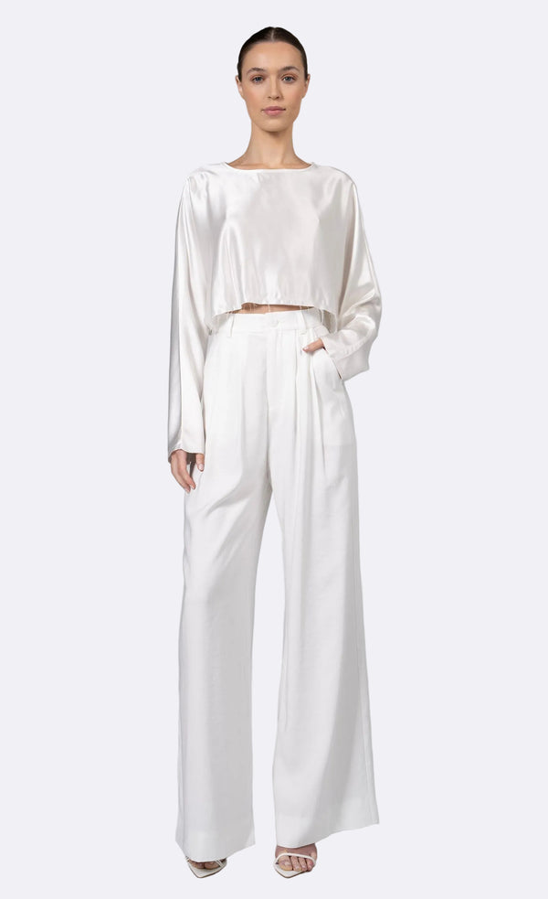 Fabi Wide Leg Pant - White nonchalantlabel
